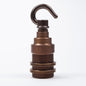 E14 Solid Brass Lampholder with Hook - Old English Brass
