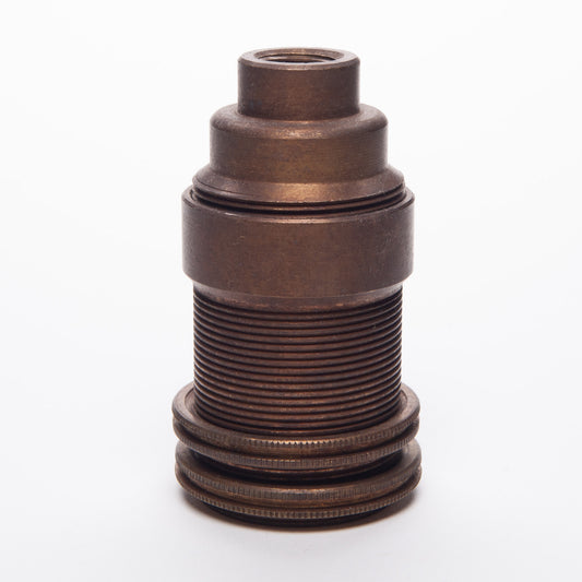 E14 Solid Brass Lampholder M10 Thread - Old English Brass