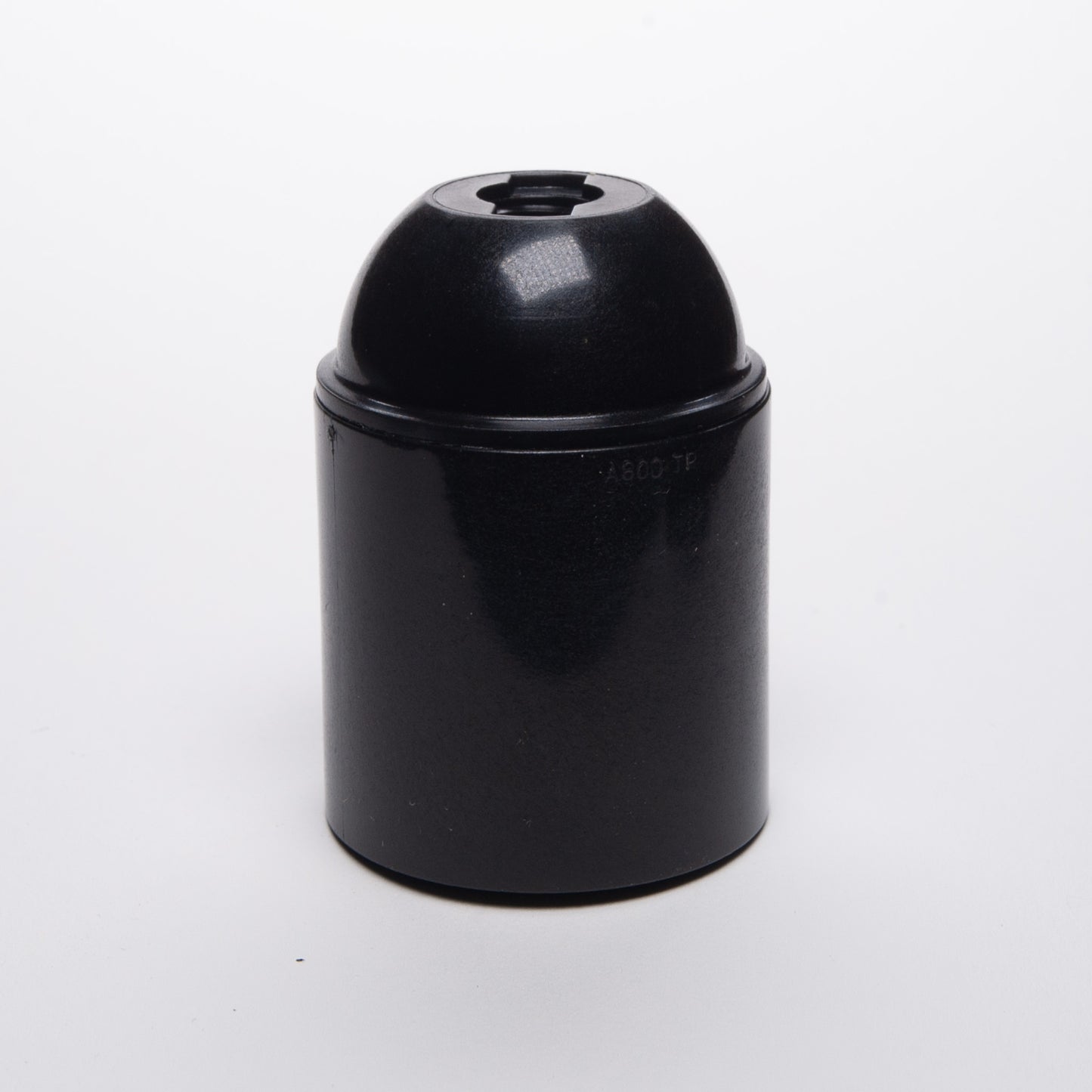 E27 Black Plastic Plain Skirt Lampholder M10 Threaded Entry