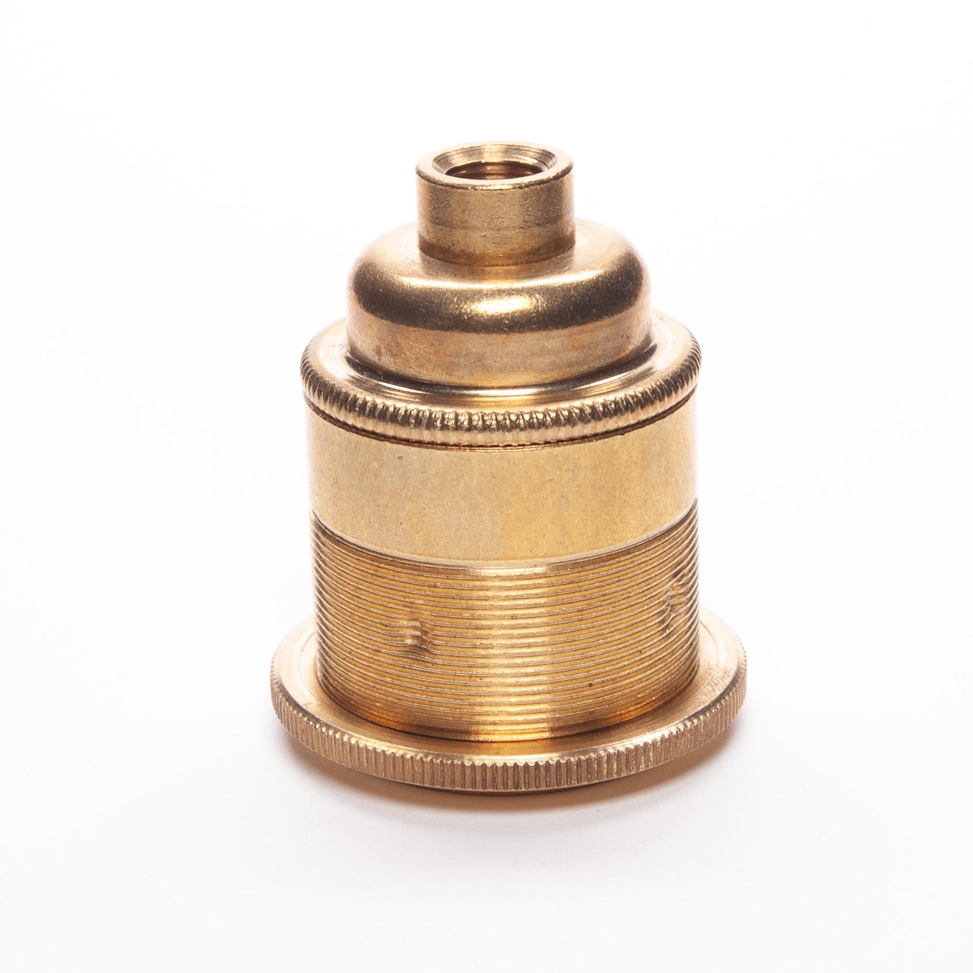 E27 ES Edison Screw Brass Period   Lampholder M10 Threaded with shade ring