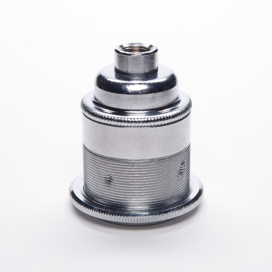 E27 ES Edison Screw Chrome Period   Lampholder M10 Threaded with shade ring