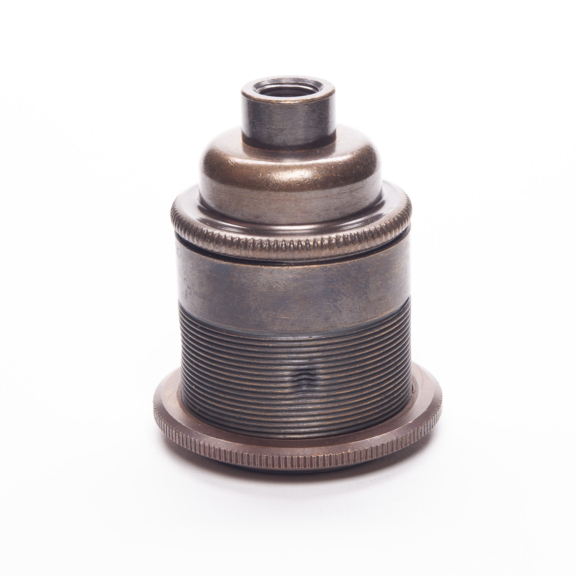 E27 ES Edison Screw Old English Brass Period   Lampholder M10 Threaded with shade ring