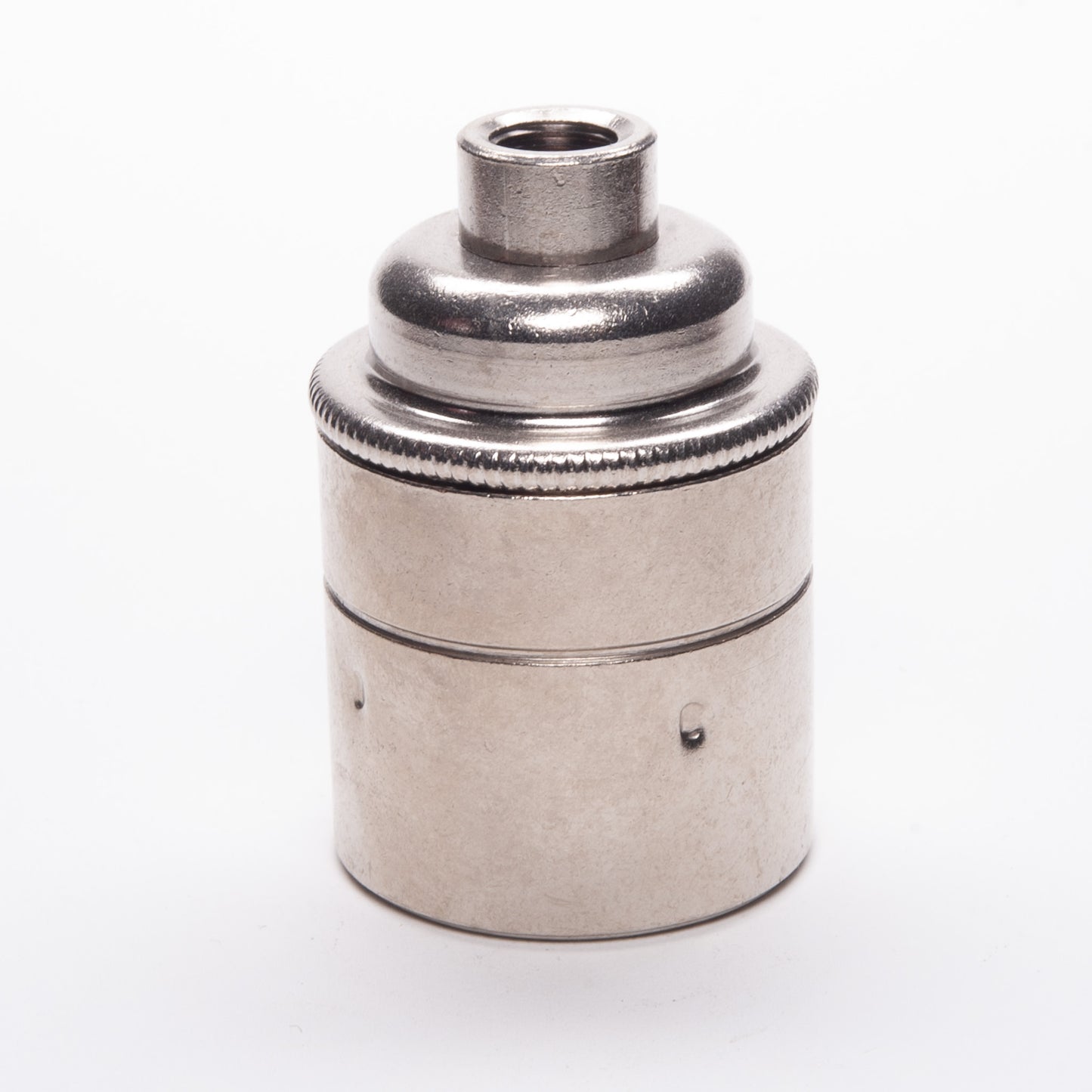 E27 ES Edison Screw Plain Skirt Nickel Period   Lampholder M10 Threaded