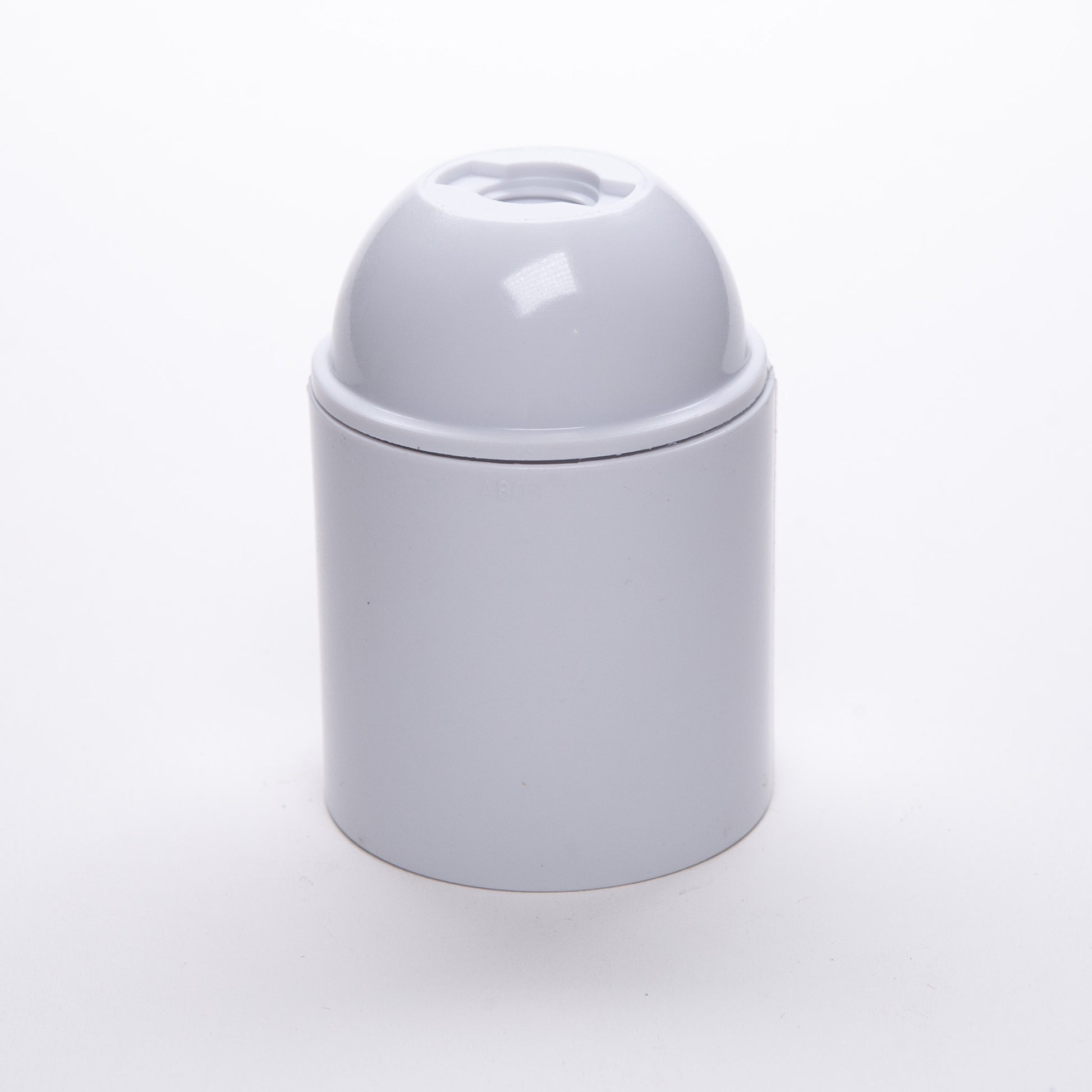 E27 ES Edison Screw White Plastic Lampholder M10 Threaded Plain Skirt