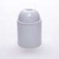 E27 ES Edison Screw White Plastic Lampholder M10 Threaded Plain Skirt