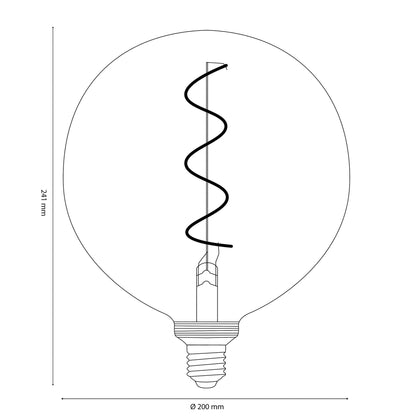 Vintlux E27 Dimmable LED Filament Lamp 4W G200 265lm 2200K - Kyodai Loft Globe XXL Gold