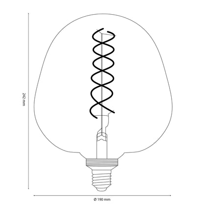 Vintlux E27 Dimmable LED Filament Lamp 4W S190 265lm 2200K - Kyodai Onixx Apple XXL Gold