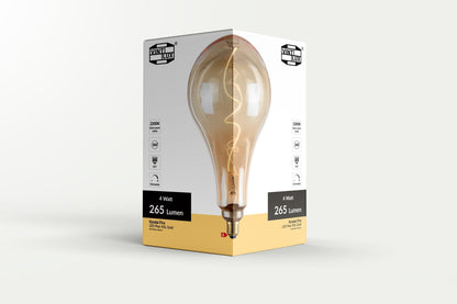 Vintlux E27 Dimmable LED Filament Lamp 4W AG165 265lm 2200K Kyodai Fira Pear XXL Gold