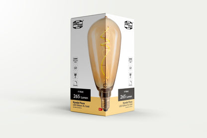 Vintlux E27 Dimmable LED Filament Lamp 4W SF100 265lm 2200K Kyodai Fluxx Edison XL Gold