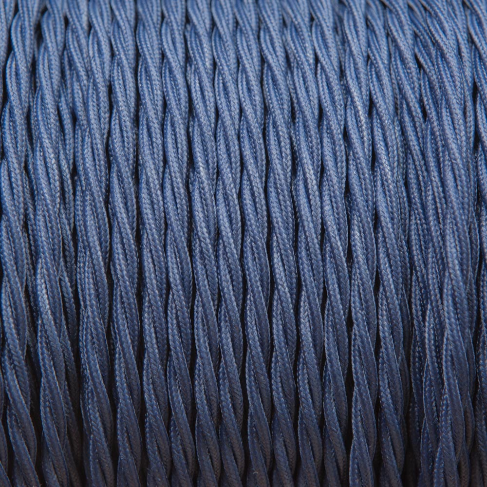 Navy Blue Twisted 0.75mm Fabric Braided Cable
