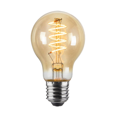 Vintlux E27 Dimmable LED Filament Lamp 4W A60 265lm 2200K Karu Pear Gold