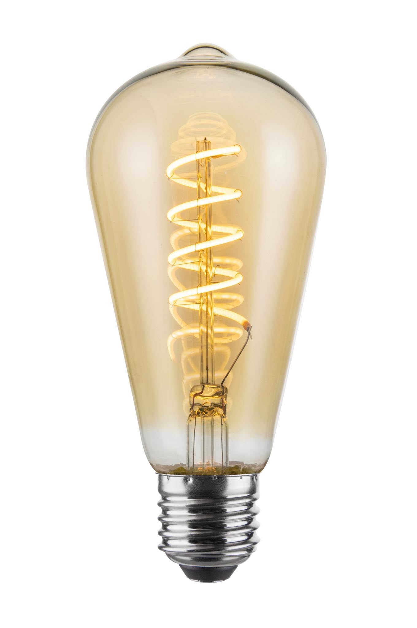 Vintlux E27 Dimmable LED Filament Lamp 4W ST64 265lm 2200K - Karu Edison  Gold