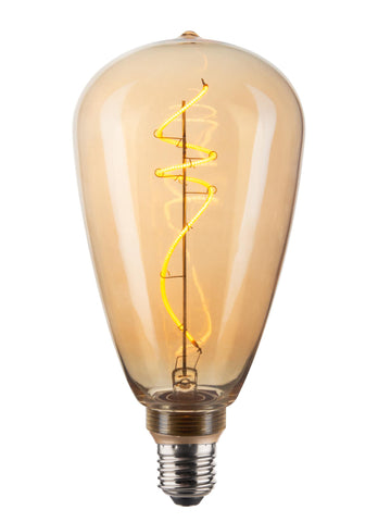 Vintlux E27 Dimmable LED Filament Lamp 4W SF100 265lm 2200K Kyodai Fluxx Edison XL Gold