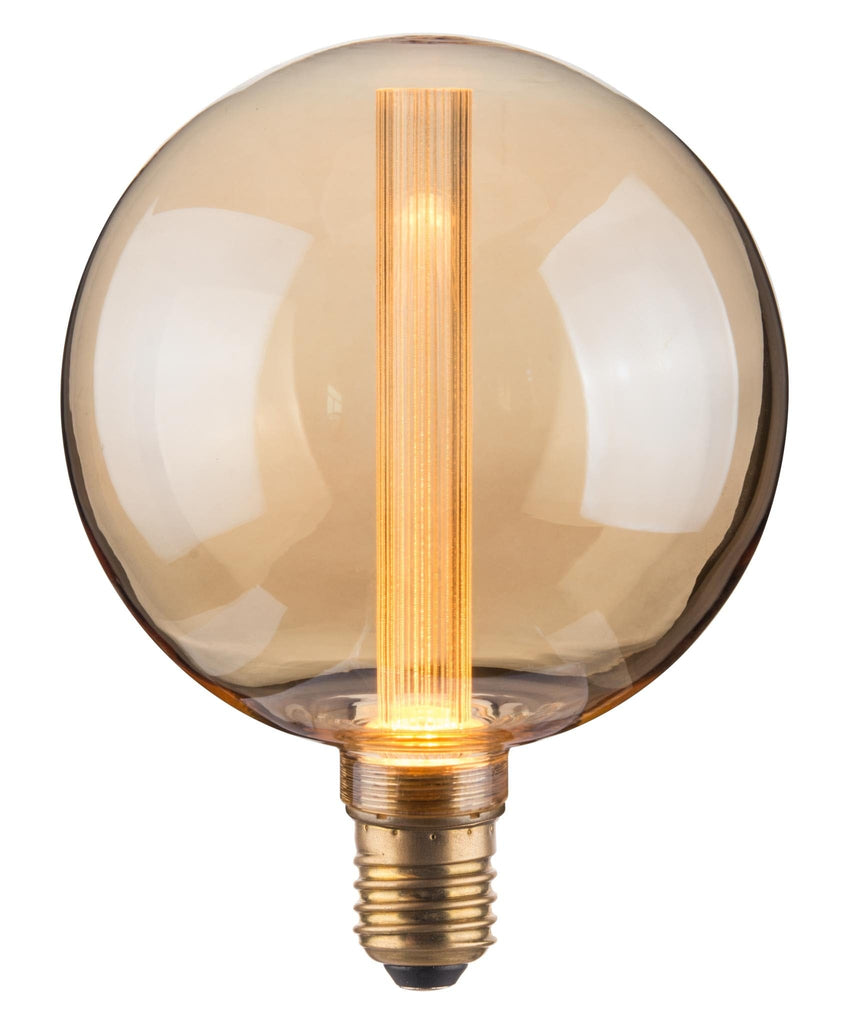 Vintlux E27 Dimmable LED Filament Lamp 2.3W G125 120lm 2200K Rainn Globe XL Gold