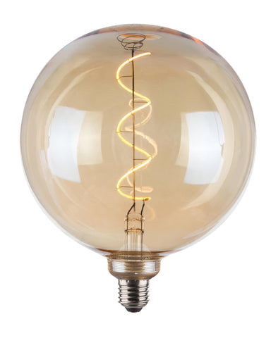 Vintlux E27 Dimmable LED Filament Lamp 4W G200 265lm 2200K - Kyodai Loft Globe XXL Gold