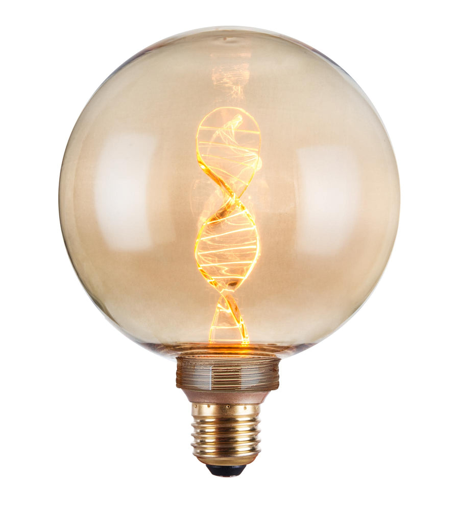 Vintlux E27 Dimmable LED Filament Lamp 4W G125 110lm 1800K Kyodai DNA Globe XL Gold