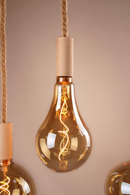 Vintlux E27 Dimmable LED Filament Lamp 4W AG165 265lm 2200K Kyodai Fira Pear XXL Gold