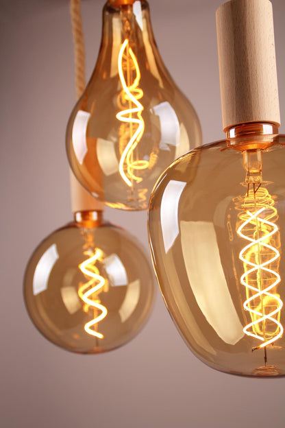 Vintlux E27 Dimmable LED Filament Lamp 4W G200 265lm 2200K - Kyodai Loft Globe XXL Gold