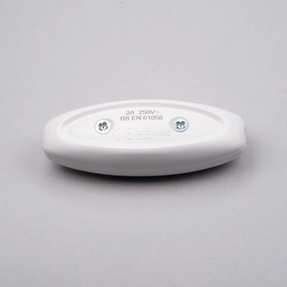 White Inline Switch 'Pebble' with Earth