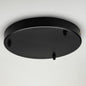Black Steel Ceiling Rose Large 300mm - 3 Outlets - www.enamelshades.co.uk