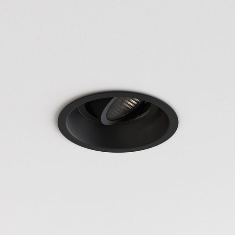 Minima Slimline Round Adjustable Fire-Rated - Matt Black