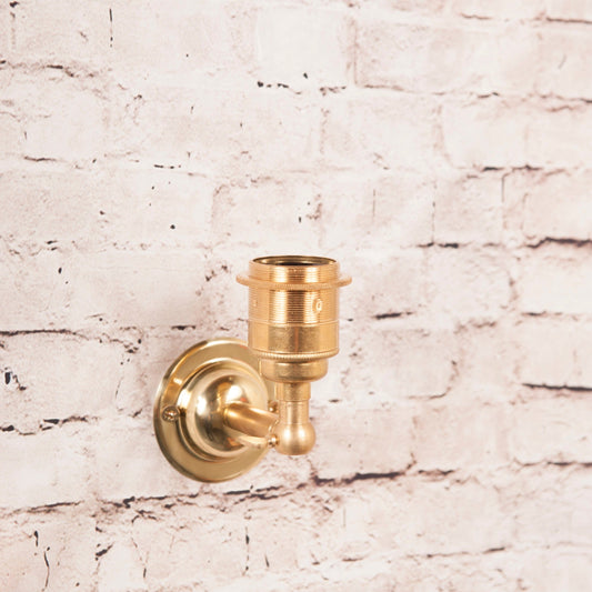 E27 Adjustable Period Wall Light - Brass - www.enamelshades.co.uk