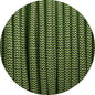 Apple Green & Black Round Fabric Cable - www.enamelshades.co.uk
