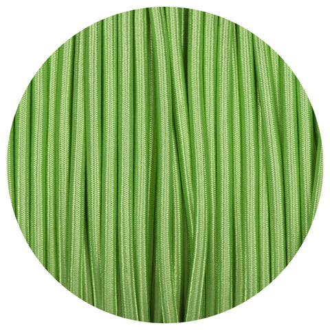 Apple Green Round Fabric Braided Cable