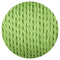 Apple Green Twisted Fabric Braided Cable - Enamel Shades