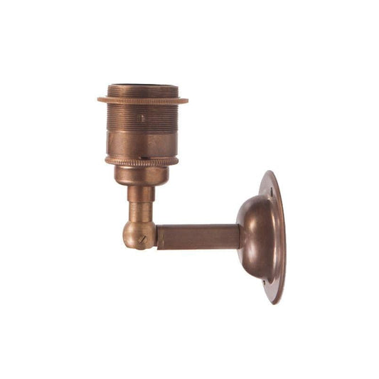 E27 Adjustable Period Wall Light - Old English Brass - www.enamelshades.co.uk