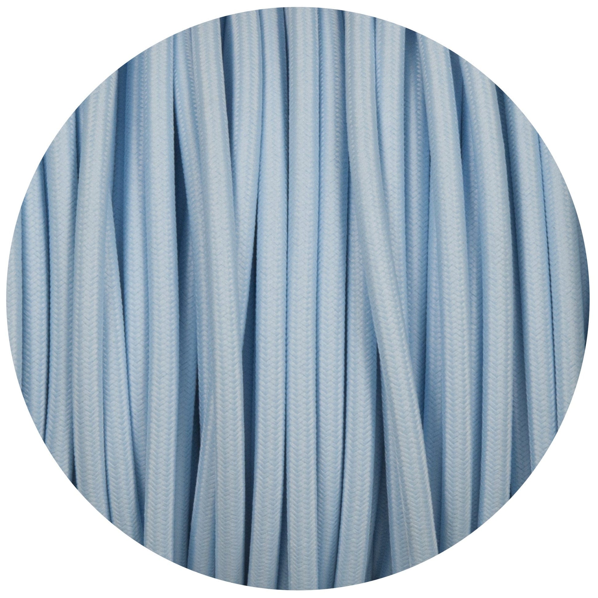 Baby Blue Round Fabric Braided Cable - Enamel Shades