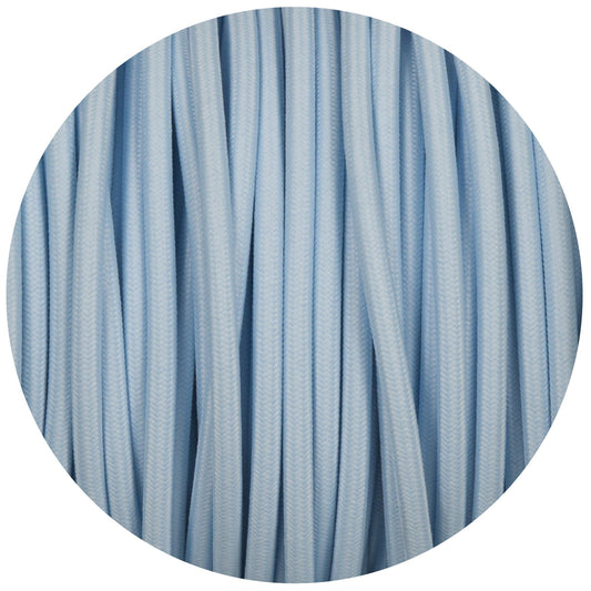Baby Blue Round Fabric Braided Cable - Enamel Shades
