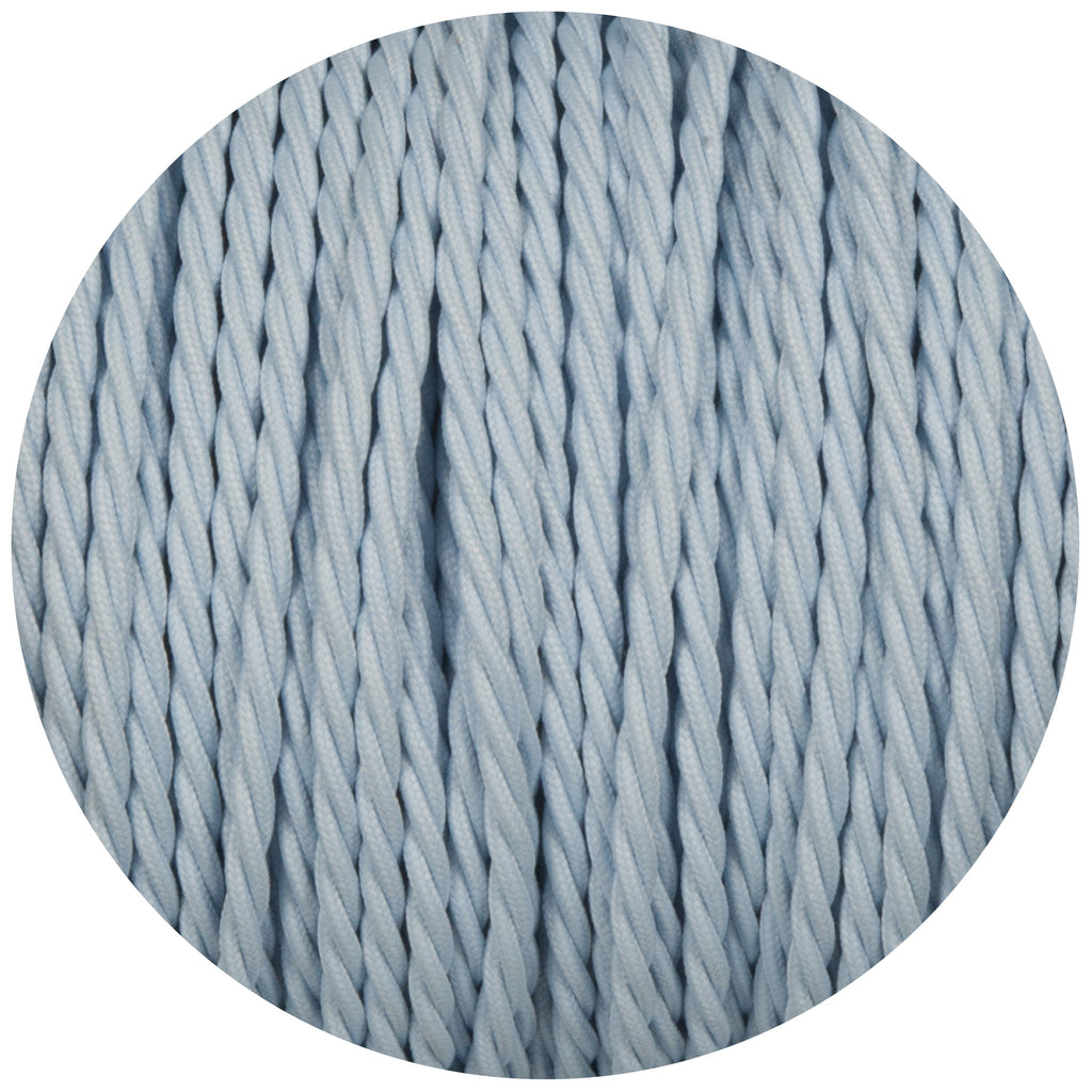 Baby Blue Twisted Fabric Braided Cable