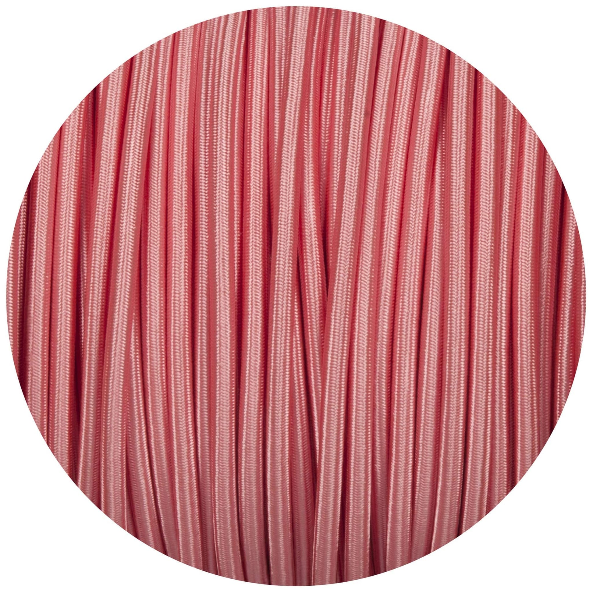 Baby Pink Round Fabric Braided Cable - Enamel Shades