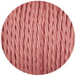 Baby Pink Twisted Fabric Braided Cable - Enamel Shades
