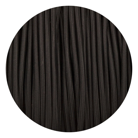 Black Round Fabric Braided Cable