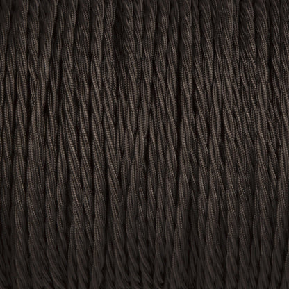 Black Twisted Fabric Braided Cable - Enamel Shades