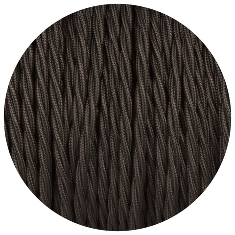Black Twisted Fabric Braided Cable