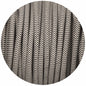 Black & White Round Fabric Braided Cable - Enamel Shades