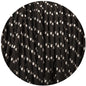 Black With White Fleck Round Fabric Cable - www.enamelshades.co.uk