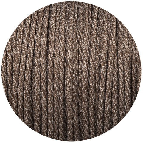Uniform Brown Canvas Twisted Fabric Braided Cable