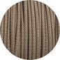 Brown & Cream Round Fabric Cable - www.enamelshades.co.uk