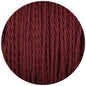 Burgundy Twisted Fabric Braided Cable - Enamel Shades