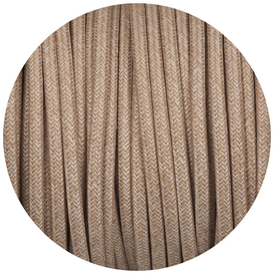 Canvas Linen Round Fabric Braided Cable - Enamel Shades