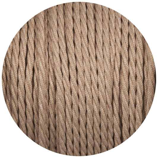 Canvas Linen Twisted Fabric Braided Cable - Enamel Shades