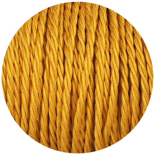Celtic Gold Twisted Fabric Braided Cable - Enamel Shades