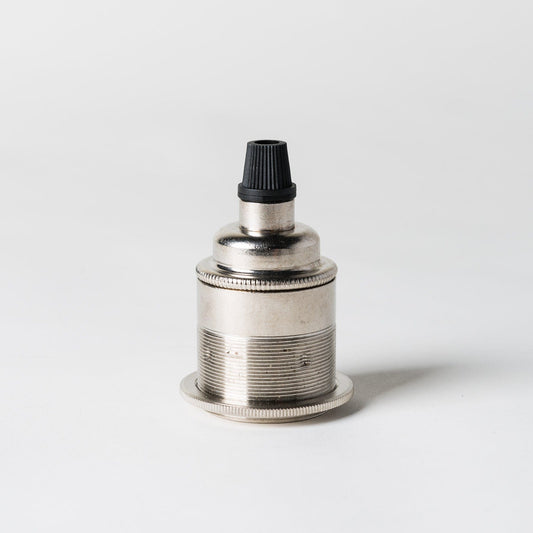 E27 Period Lampholder with grip - Nickel - Enamel Shades