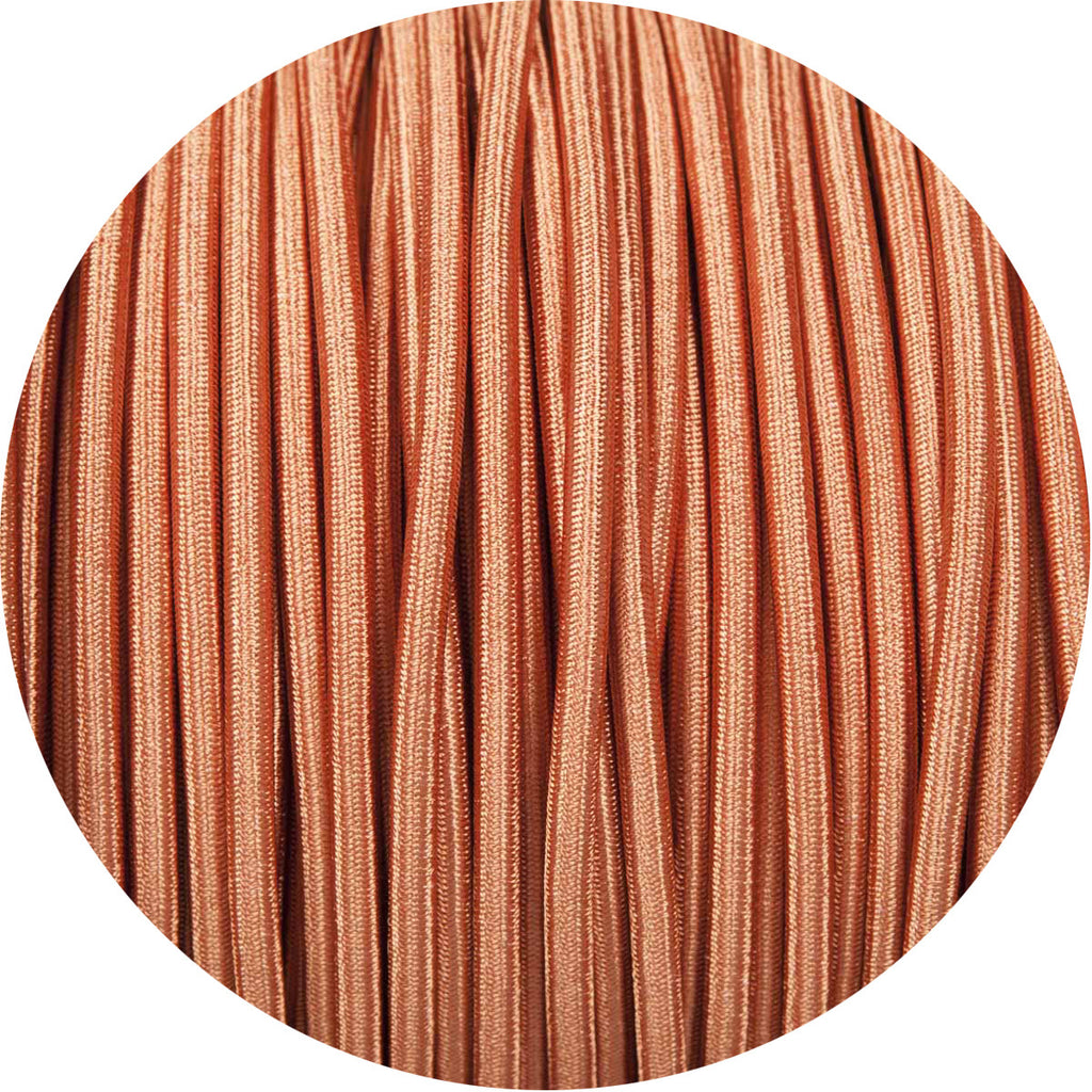Copper Coloured Round Fabric Braided Cable