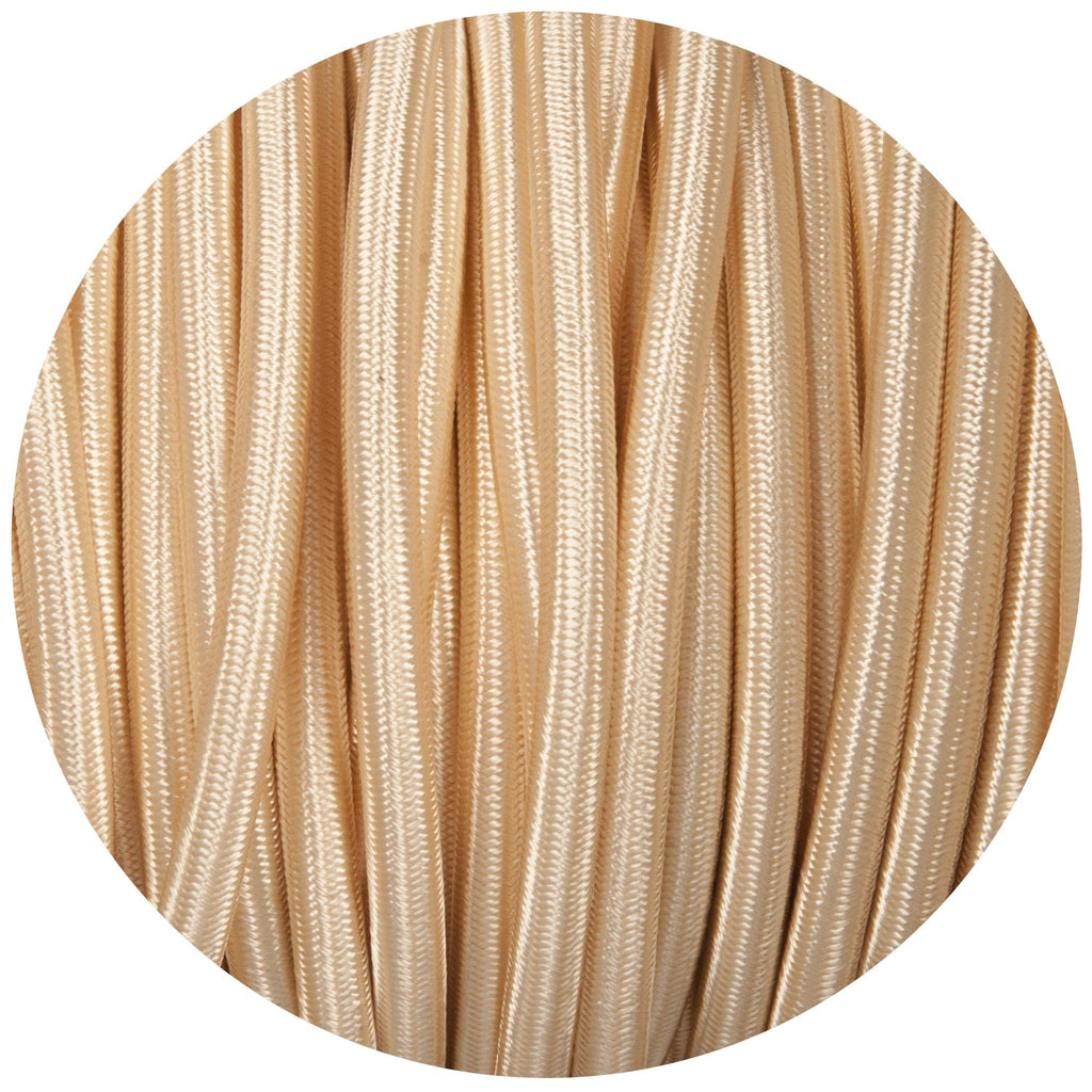 Cream Round Fabric Braided Cable