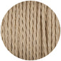 Cream Twisted Fabric Braided Cable - Enamel Shades